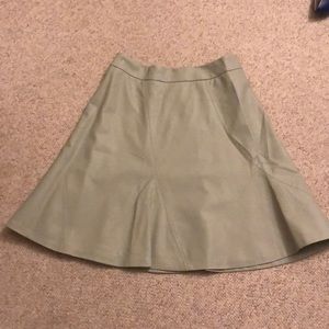 Mint green pleather skirt